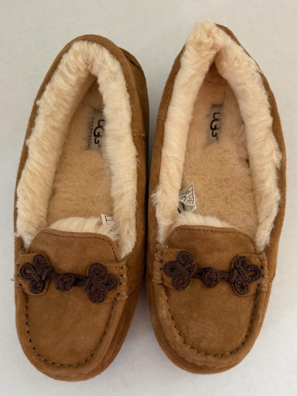UGG Australia W Suki Moccasin Slippers - Chestnut - Size 7 - New in Box! - Picture 3 of 11